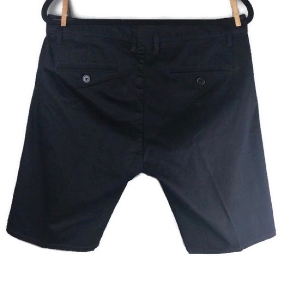 Armani Jeans S31 Slim Fit Cotton Stretch 10.5” Black Men’s Shorts Size 32 - Picture 2 of 13